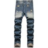Men's Personality Ripped Dyeing Jeans